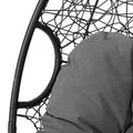 Kylie Hanging Basket Grey Only Basket ,Not Include A Hanging Stand Gray Rattan Waterproof Fabric Metal
