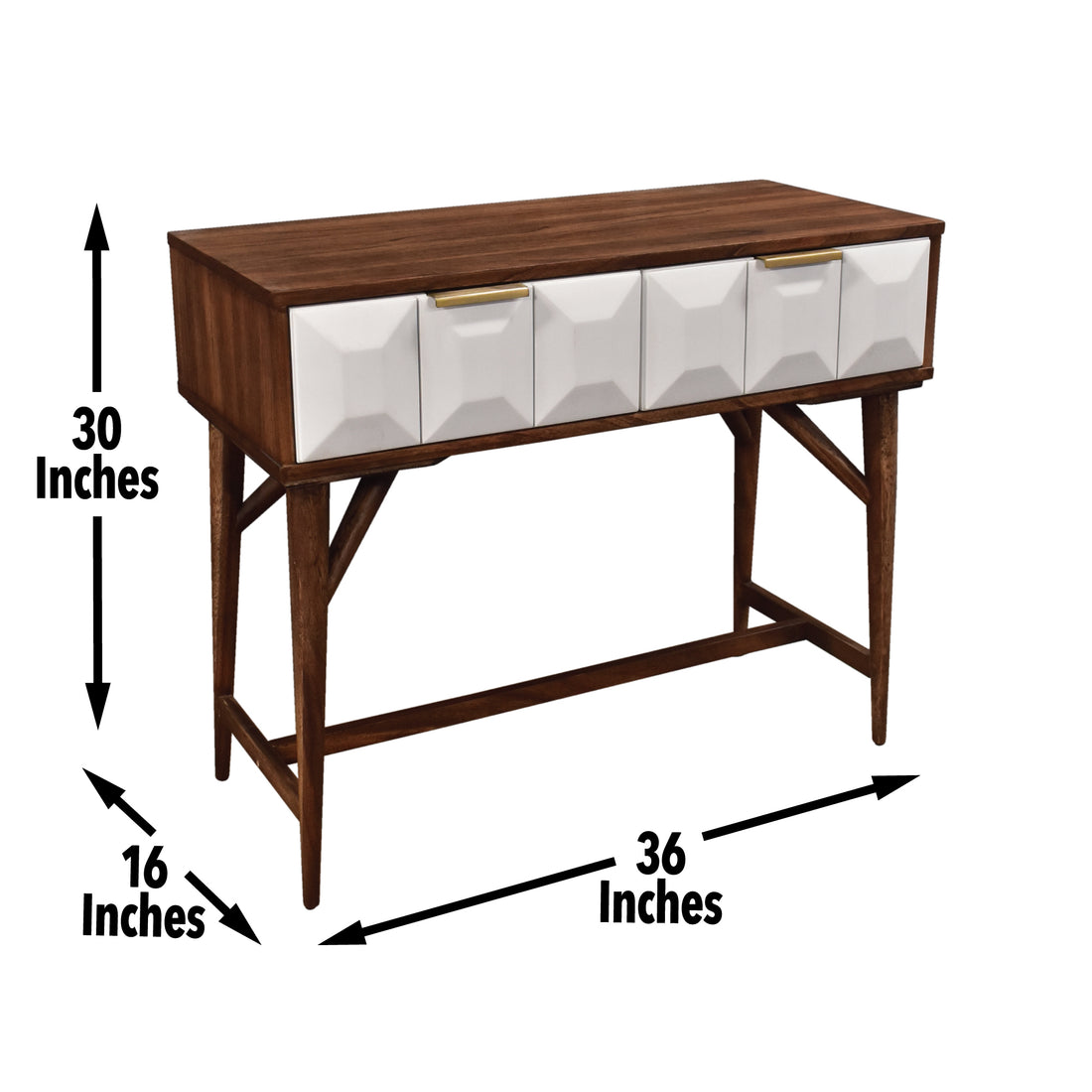 Ginny Console Table Dark Brown Dark Brown Wood